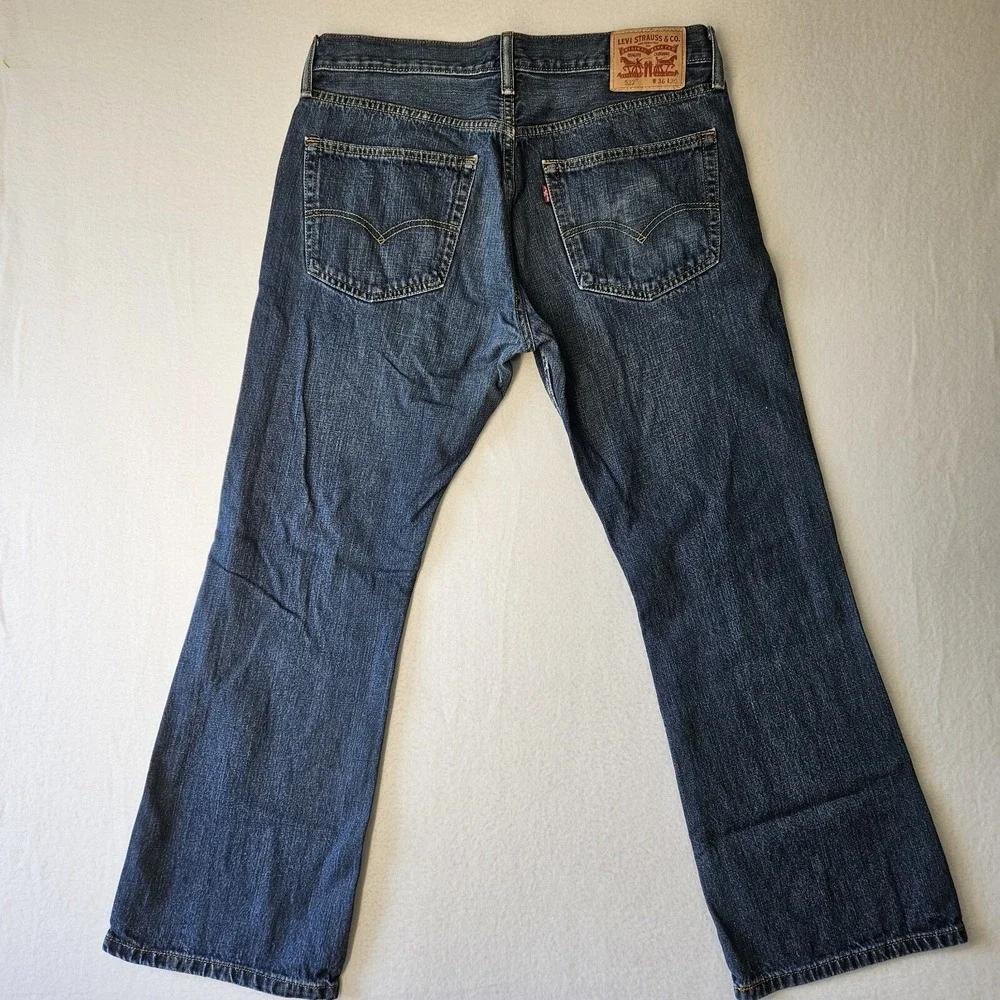 Levi's 527 Jeans Men's 36x30 Low Boot Cut Blue Denim Pants Western Cowboy